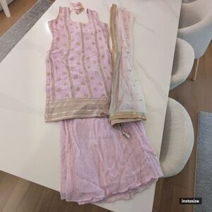 Pink Sharara (3 Piece, Medium)